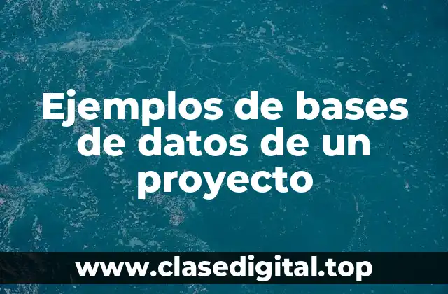 Ejemplos de bases de datos de un proyecto