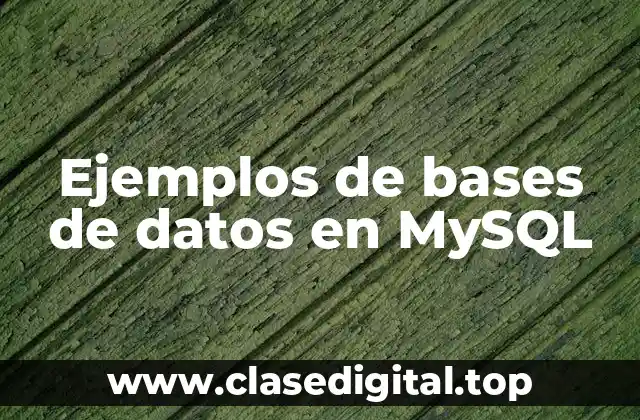 Ejemplos de bases de datos en MySQL