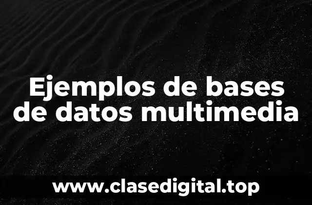 Ejemplos de bases de datos multimedia