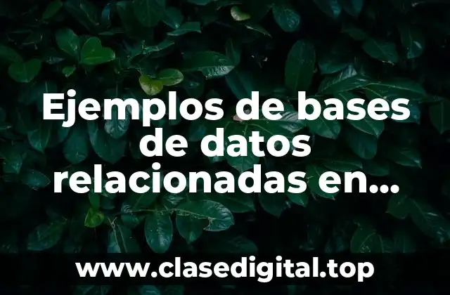 Ejemplos de bases de datos relacionadas en Acces