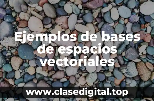 Ejemplos de bases de espacios vectoriales