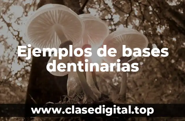 Ejemplos de bases dentinarias