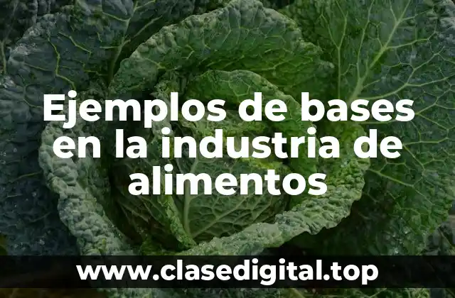 Ejemplos de bases en la industria de alimentos