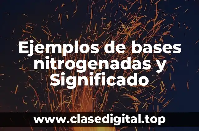 Ejemplos de bases nitrogenadas
