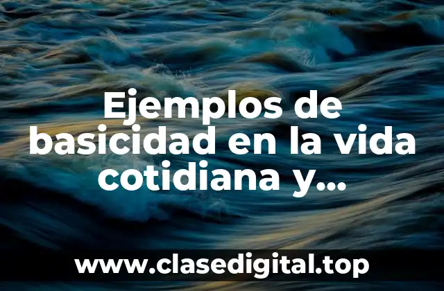 Ejemplos de basicidad en la vida cotidiana y Significado
