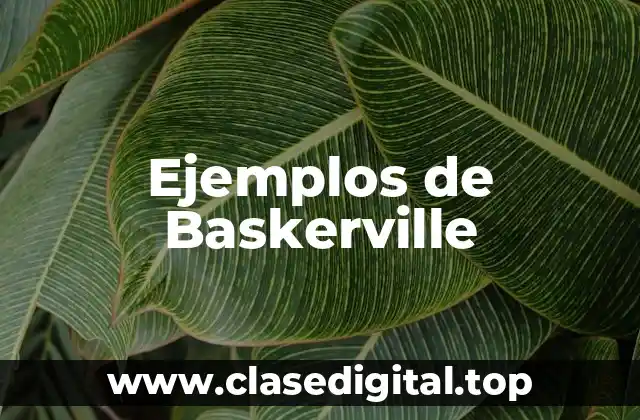 Ejemplos de Baskerville