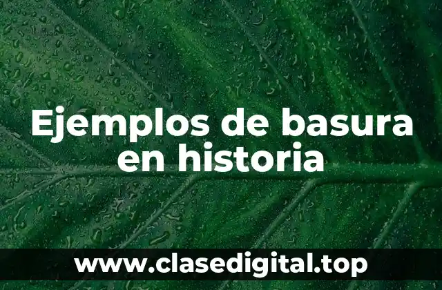 Ejemplos de basura en historia