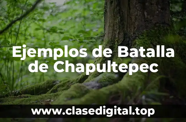 Ejemplos de Batalla de Chapultepec