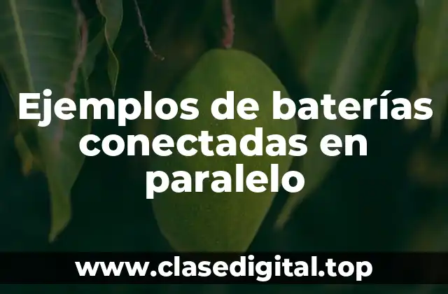 Ejemplos de baterías conectadas en paralelo