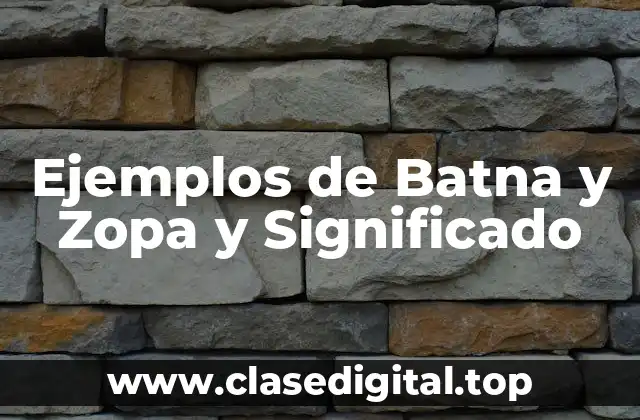 Ejemplos de Batna y Zopa y Significado