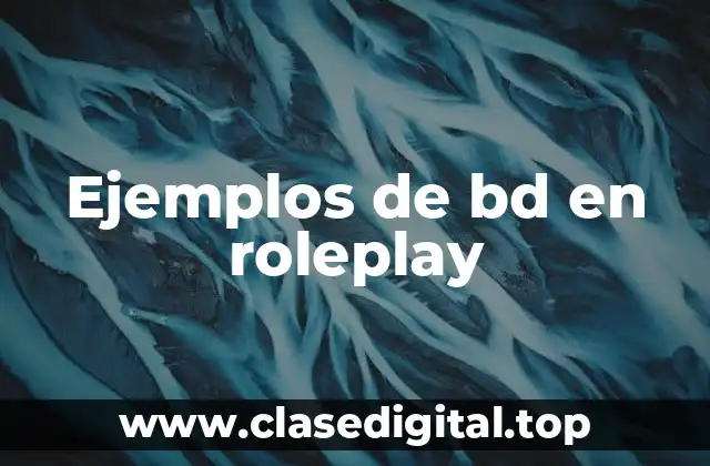 Ejemplos de bd en roleplay