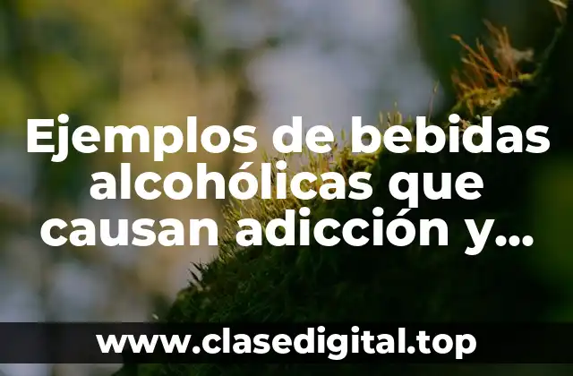 Ejemplos de bebidas alcohólicas que causan adicción y Significado
