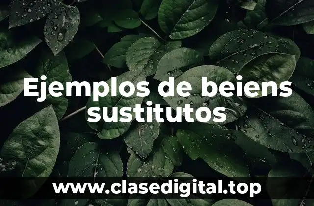 Ejemplos de beiens sustitutos