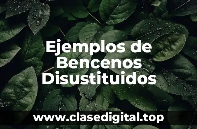 Ejemplos de Bencenos Disustituidos