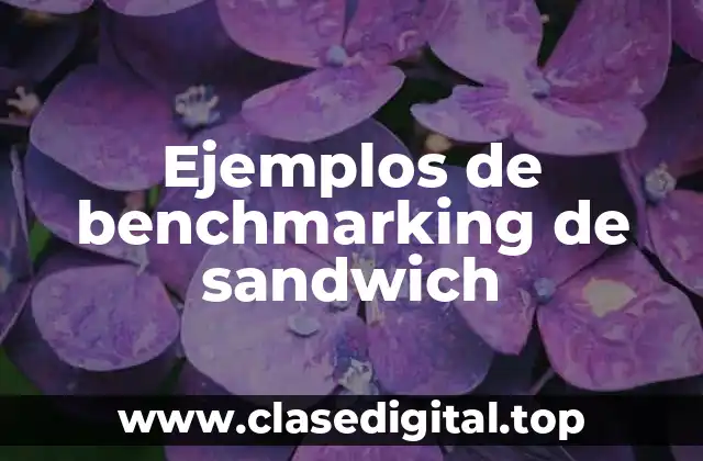 Ejemplos de benchmarking de sandwich