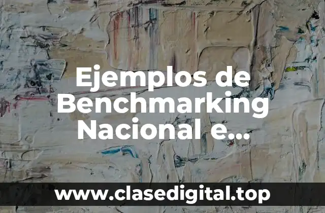 Ejemplos de Benchmarking Nacional e Internacional