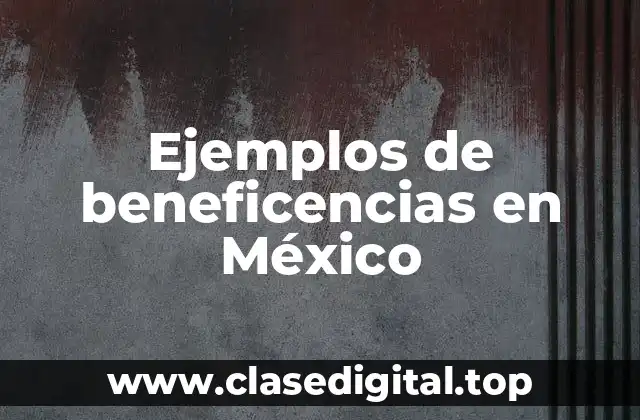Ejemplos de beneficencias en México