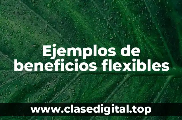 Ejemplos de beneficios flexibles