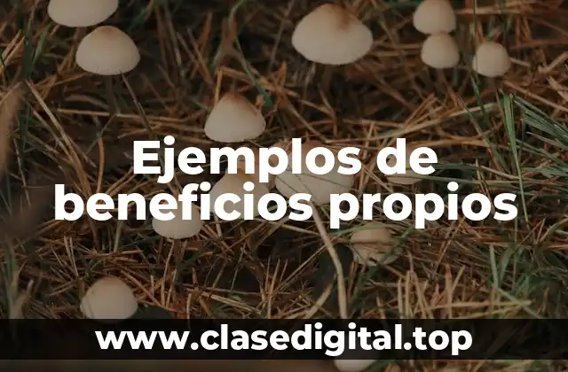 Ejemplos de beneficios propios