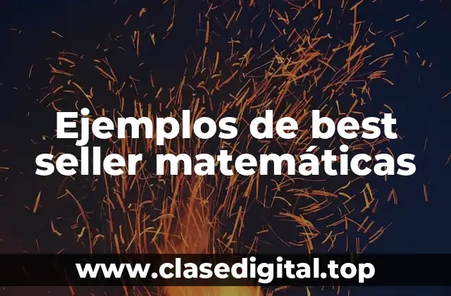Ejemplos de best seller matemáticas