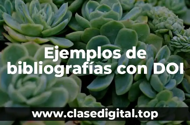 Ejemplos de bibliografías con DOI