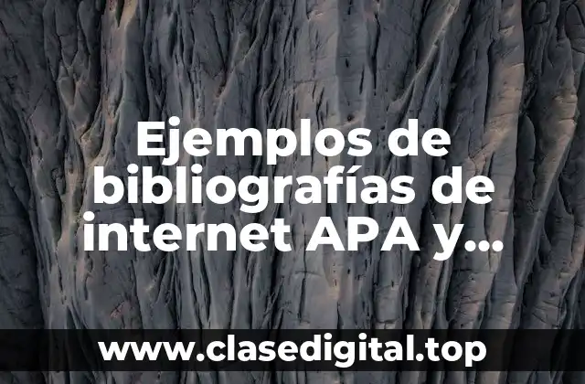 Ejemplos de bibliografías de internet APA y Significado