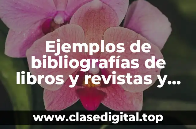 Ejemplos de bibliografías de libros y revistas y Significado