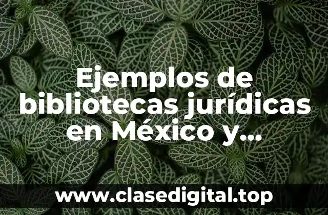 Ejemplos de bibliotecas jurídicas en México