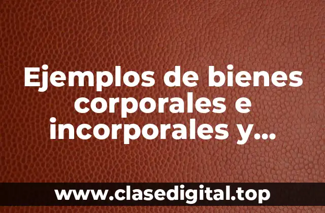 Ejemplos de bienes corporales