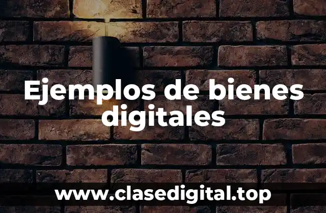 Ejemplos de bienes digitales
