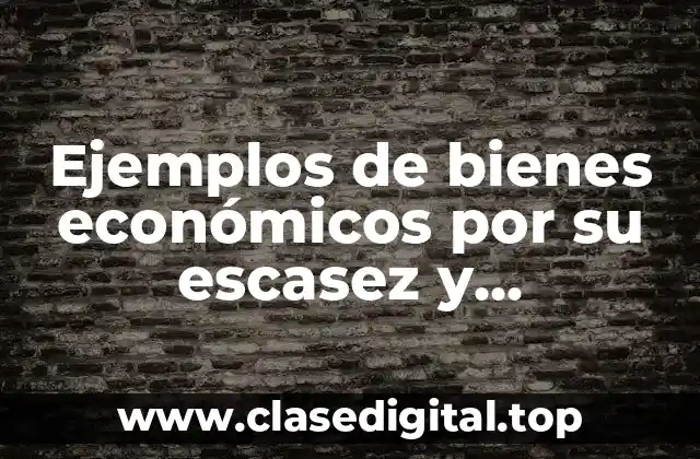 Ejemplos de bienes económicos por su escasez y Significado