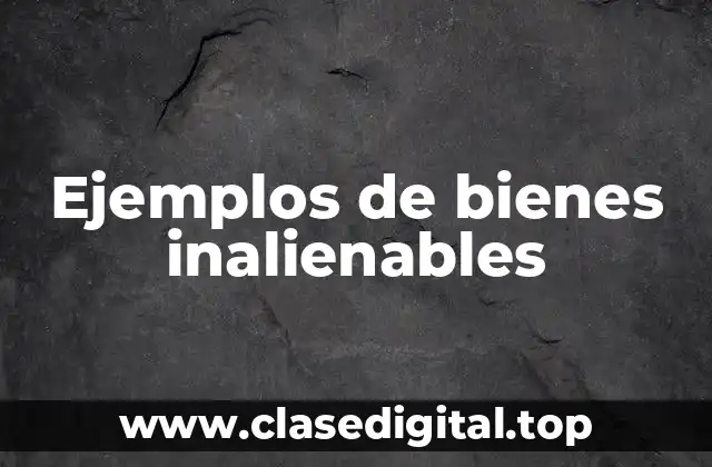 Ejemplos de bienes inalienables