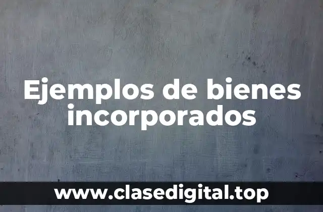 Ejemplos de bienes incorporados