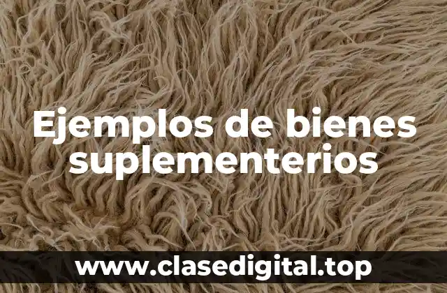 Ejemplos de bienes suplementerios