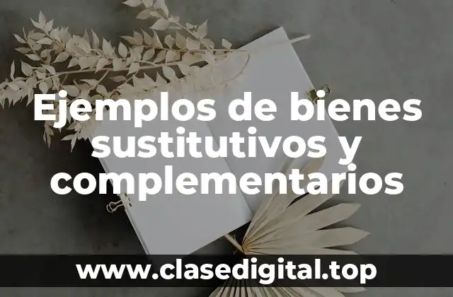 Ejemplos de bienes sustitutivos y complementarios