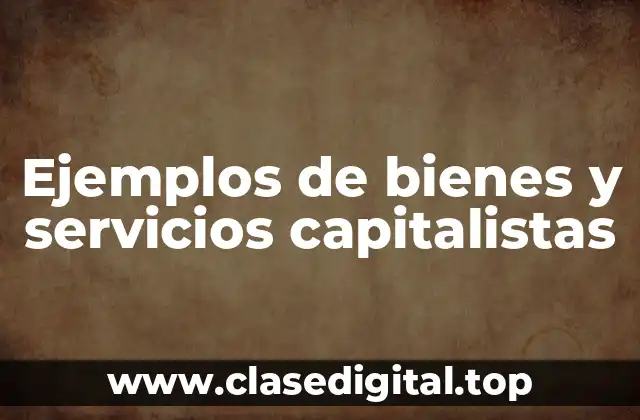 Ejemplos de bienes y servicios capitalistas