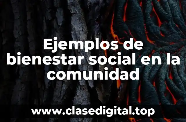 Ejemplos de bienestar social en la comunidad