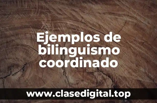 Ejemplos de bilinguismo coordinado