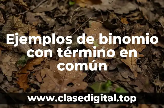Ejemplos de binomio con término en común