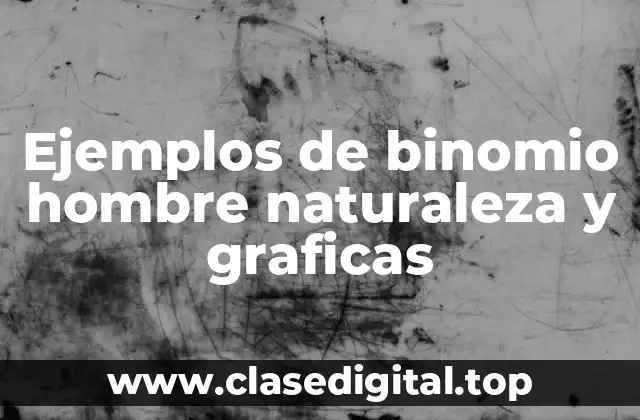 Ejemplos de binomio hombre naturaleza y graficas