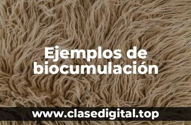 Ejemplos de biocumulación