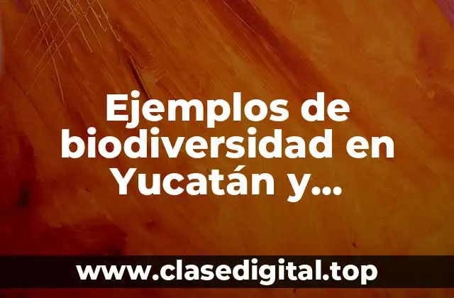 Ejemplos de biodiversidad en Yucatán