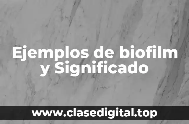 Ejemplos de biofilm