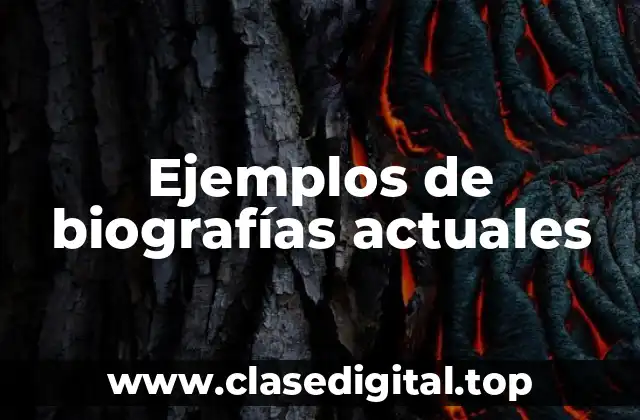 Ejemplos de biografías actuales