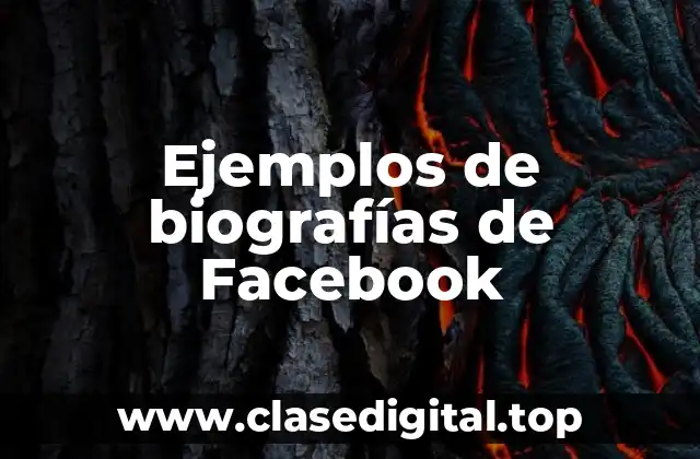 Ejemplos de biografías de Facebook