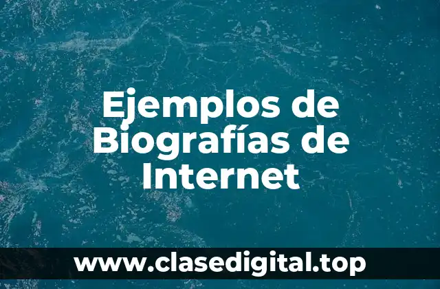 Ejemplos de biografías de Internet