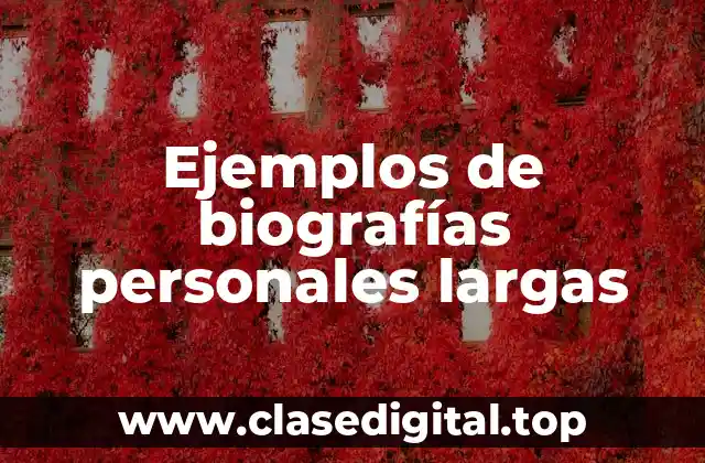 Ejemplos de biografías personales largas
