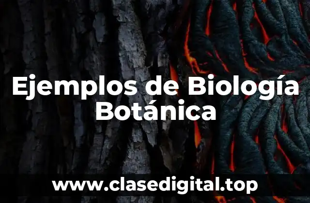 Ejemplos de Biología Botánica