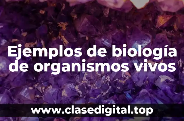 Ejemplos de biología de organismos vivos