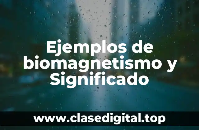 Ejemplos de biomagnetismo y Significado